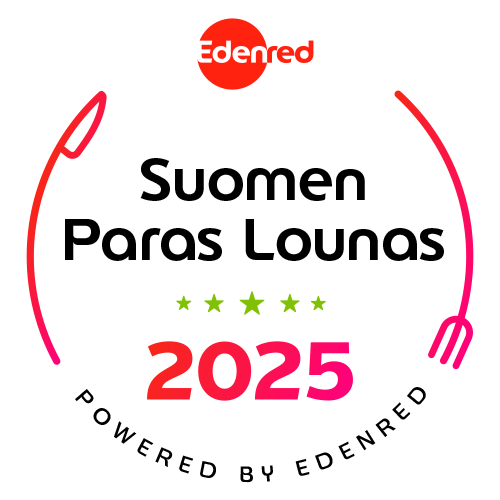 Logo Suomen Paras Lounas tekstillä ja 2025 vuosiluvulla sekä Edenred logolla