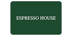 Vihreä lahjakortti Espresso House -logolla